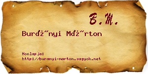 Burányi Márton névjegykártya
