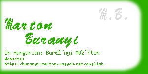 marton buranyi business card